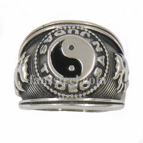 FSR14W13 Chinese Taoism Yin yang symbol ring - Click Image to Close